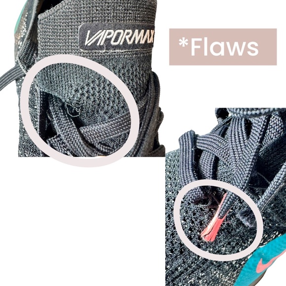Men’s Nike Air VaporMax Flyknit 2 – Black Hot Punch & Teal, Size 11.5 - Picture 9 of 9